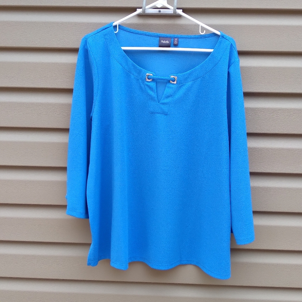 Rafaella Sz 1x Blue Pullover Top